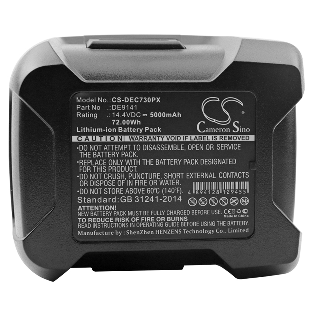 Compatible battery replacement for DeWalt DE9141