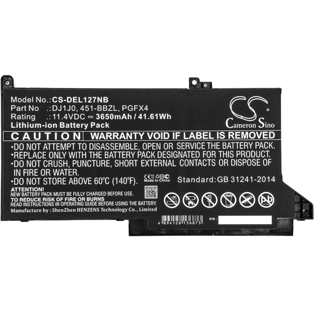 Batterie pour ordinateur portable DELL CS-DEL127NB