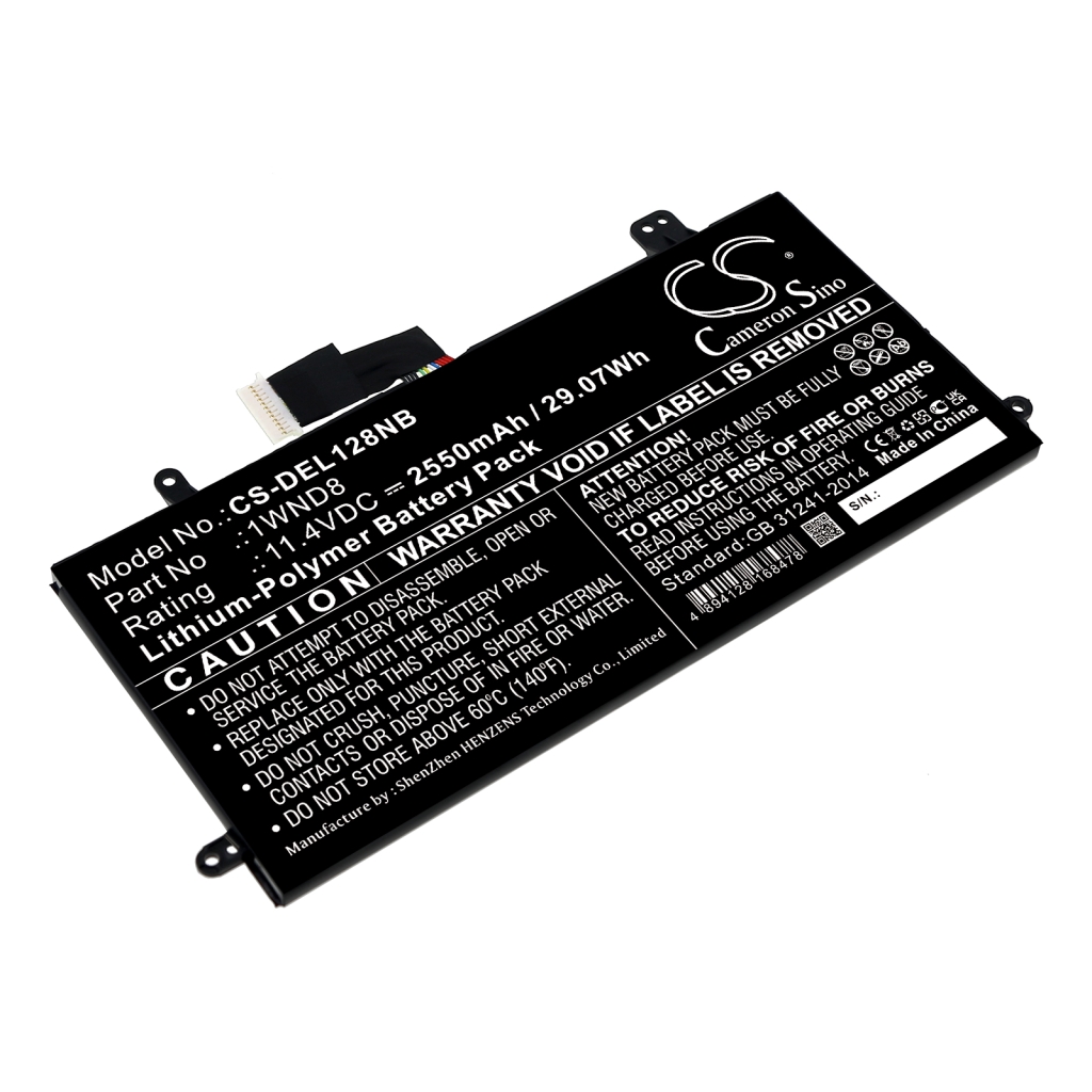 Batterie pour ordinateur portable DELL CS-DEL128NB