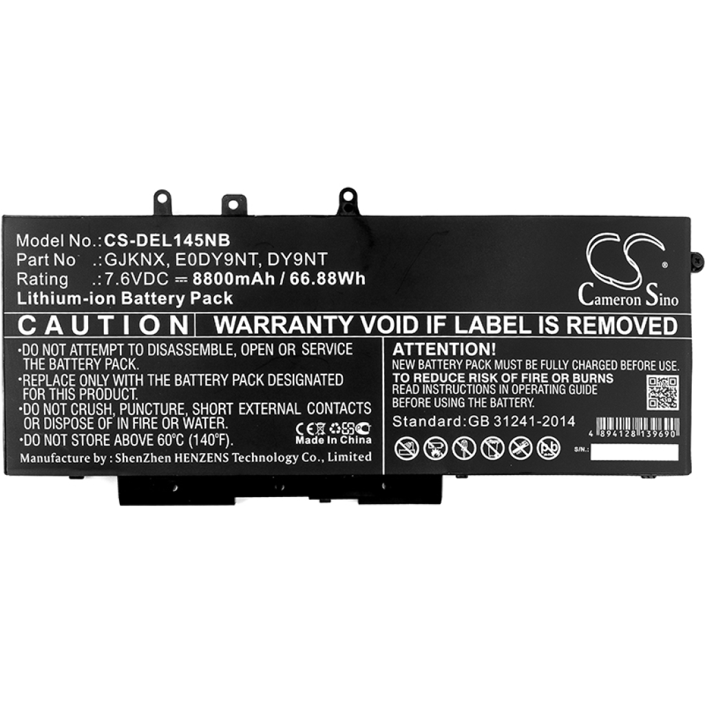 Batterie pour ordinateur portable DELL CS-DEL145NB