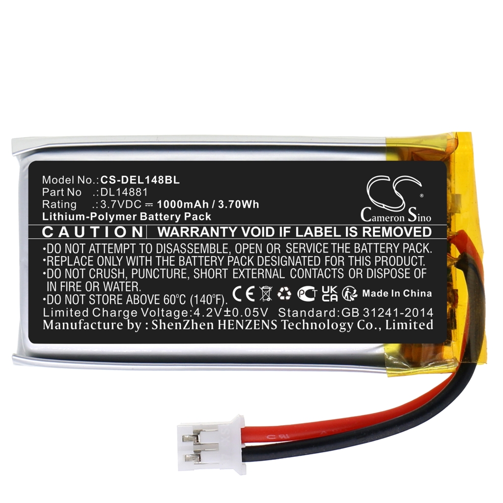 Compatible battery replacement for Deli DL14881