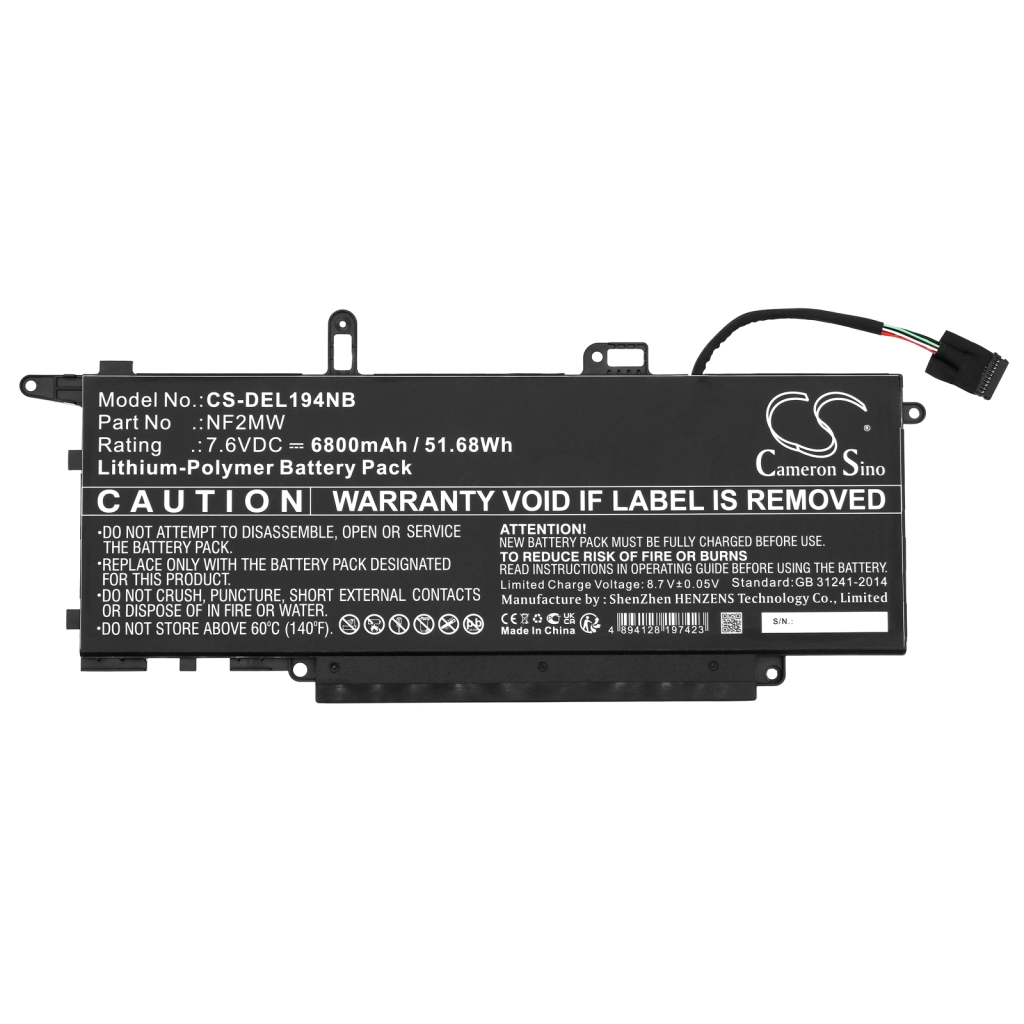 Batterie pour ordinateur portable DELL CS-DEL194NB