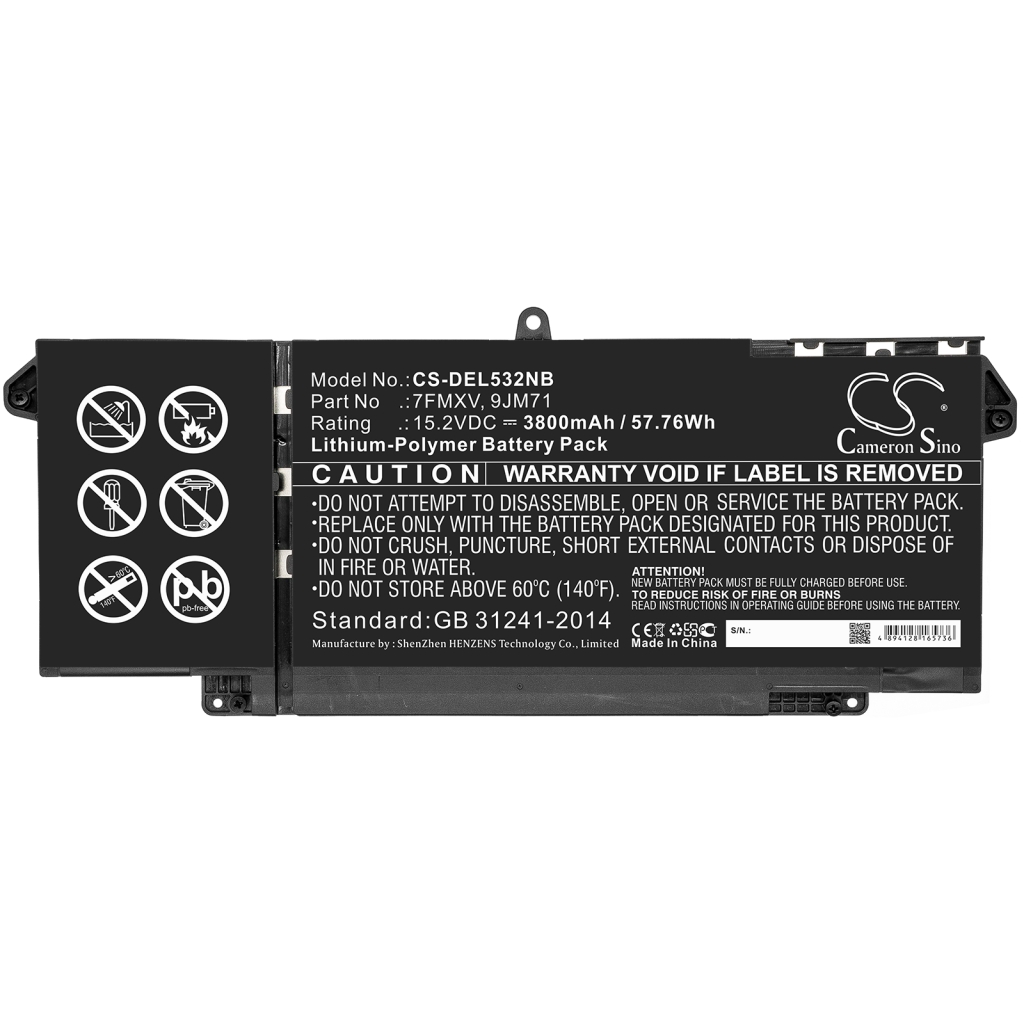 Batterie pour ordinateur portable DELL Latitude 7320 S063L732013UKIE