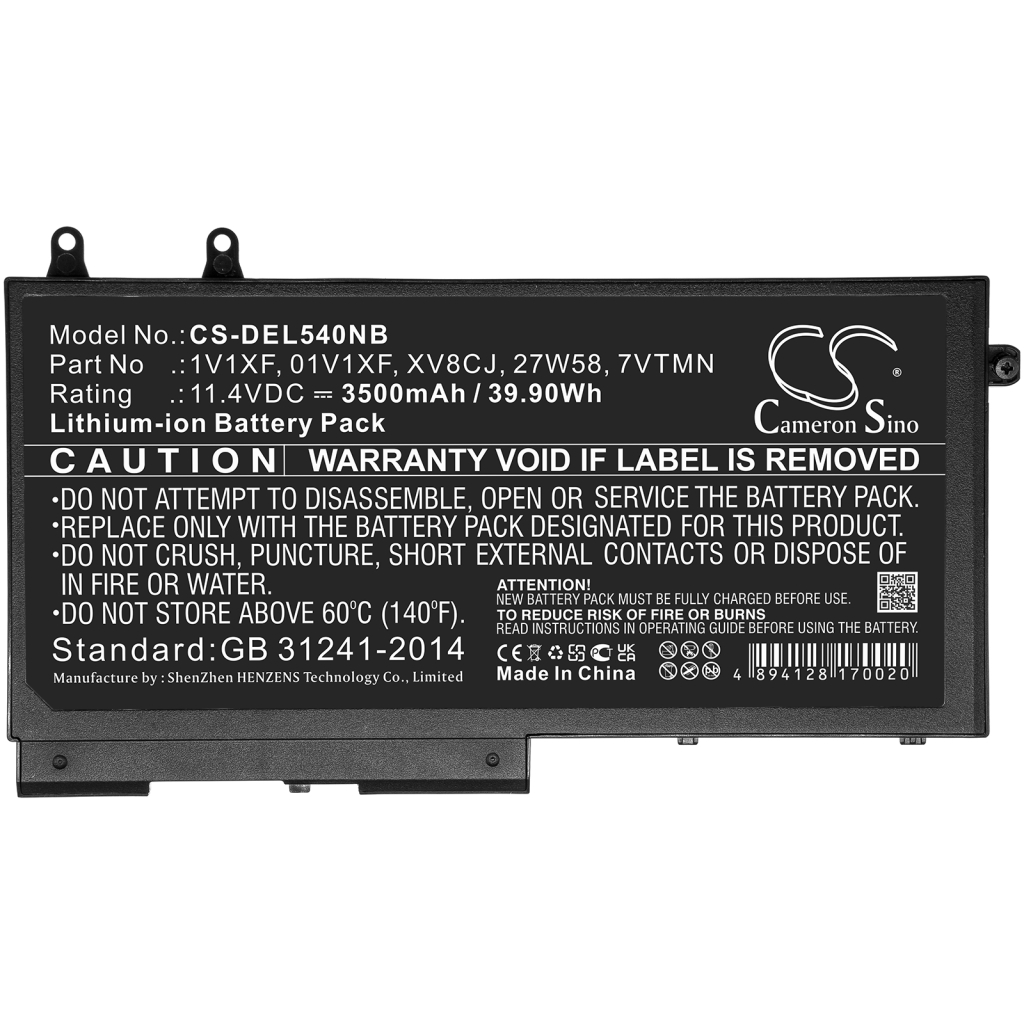 Batterie pour ordinateur portable DELL CS-DEL540NB