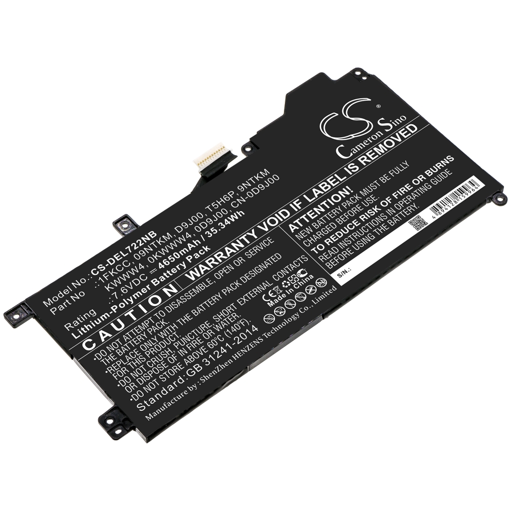 Batterie pour ordinateur portable DELL CS-DEL722NB