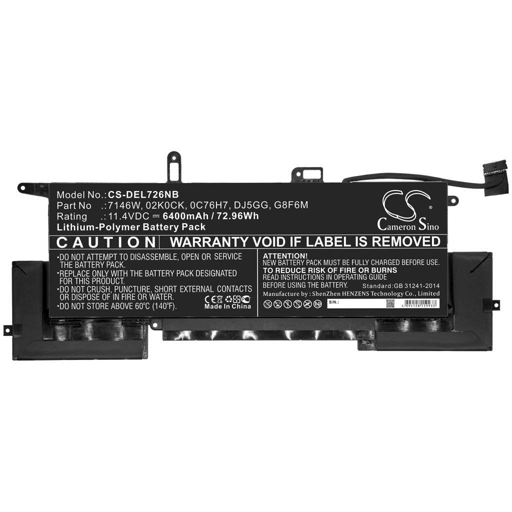 Batterie pour ordinateur portable DELL Latitude 7400 2-in-1