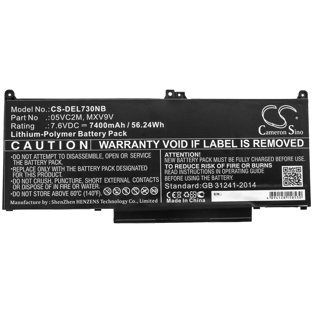 Batterie pour ordinateur portable DELL Latitude 7400