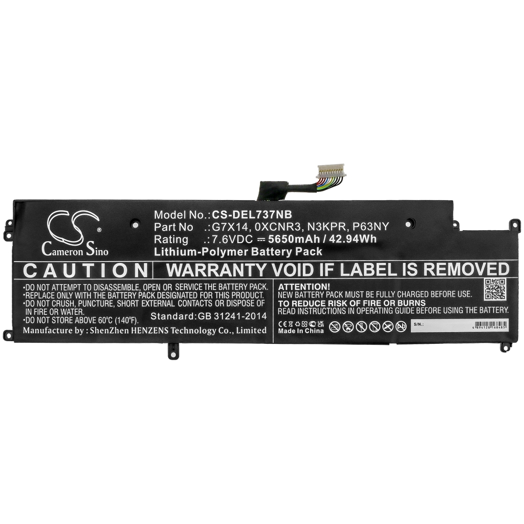 Batterie pour ordinateur portable DELL Latitude 13 7370