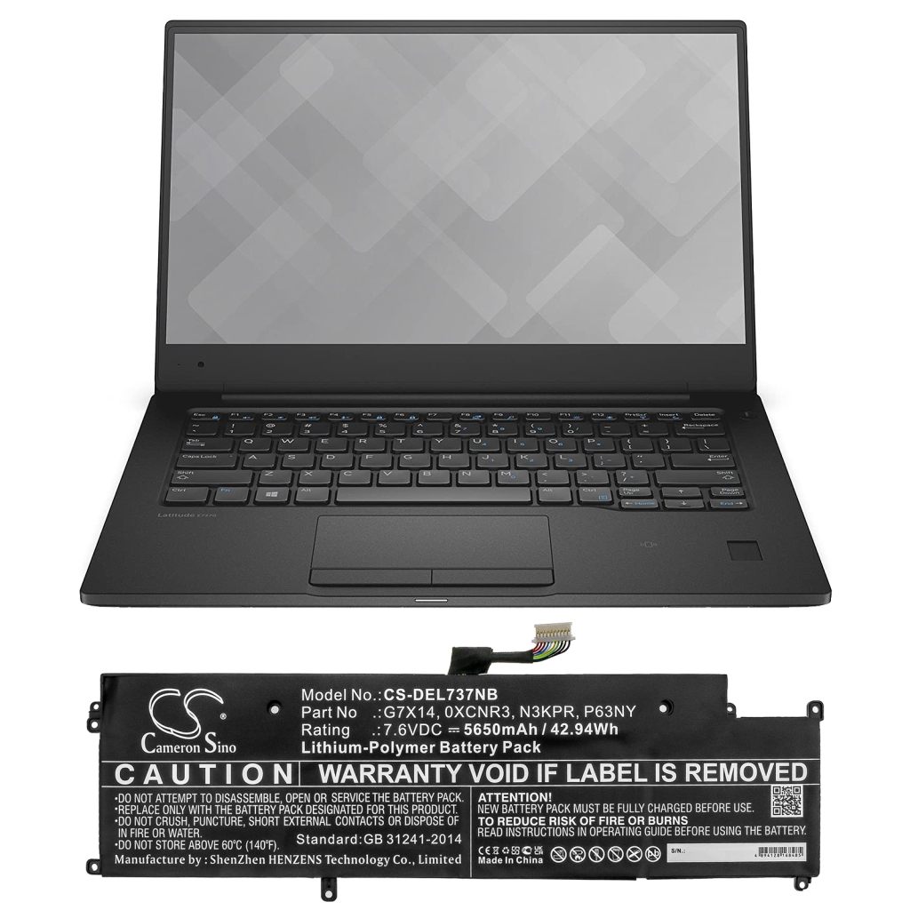 Batterie pour ordinateur portable DELL Latitude 13 7370