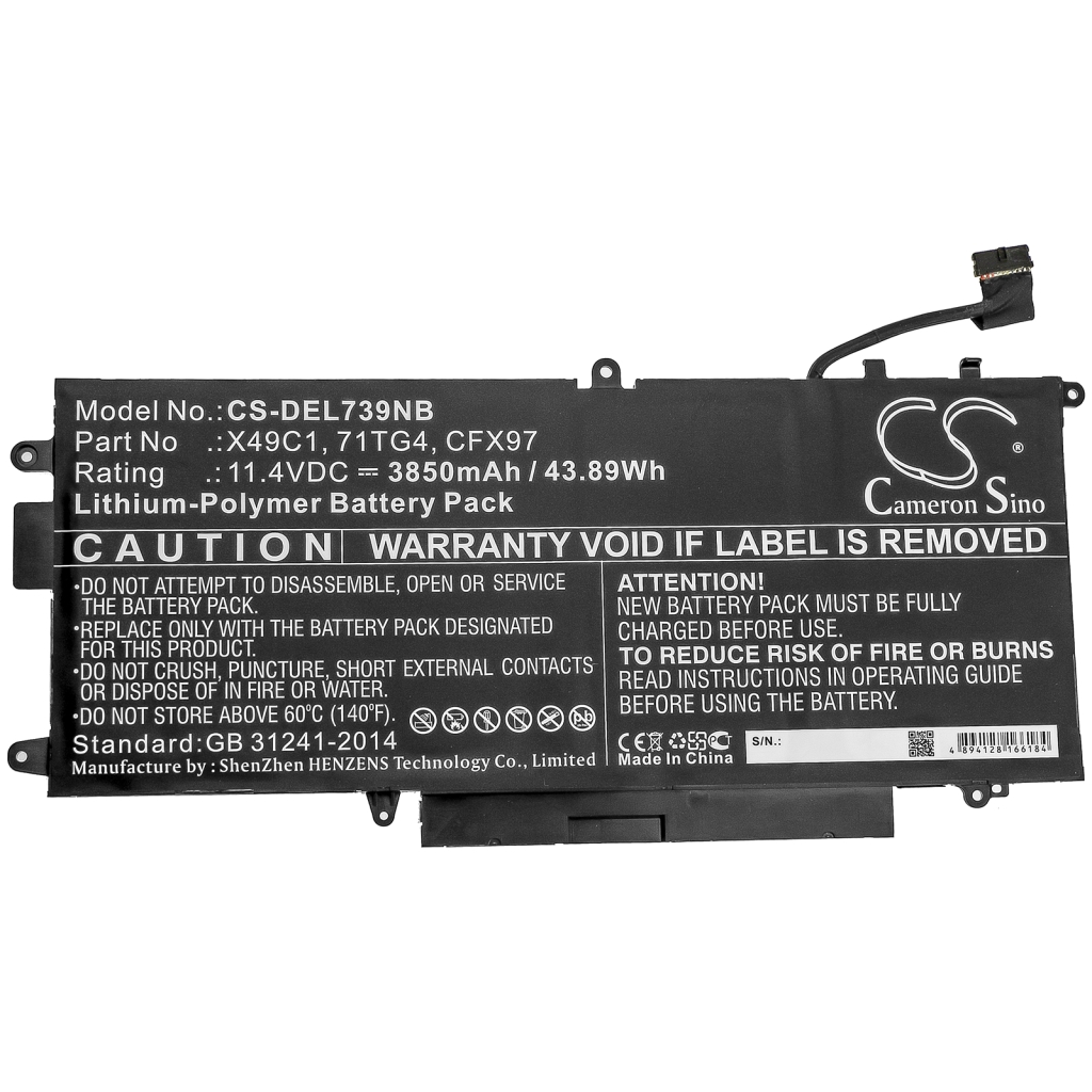 Batterie pour ordinateur portable DELL CS-DEL739NB