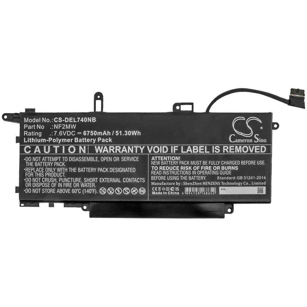 Batterie pour ordinateur portable DELL Latitude 7400 2-in-1