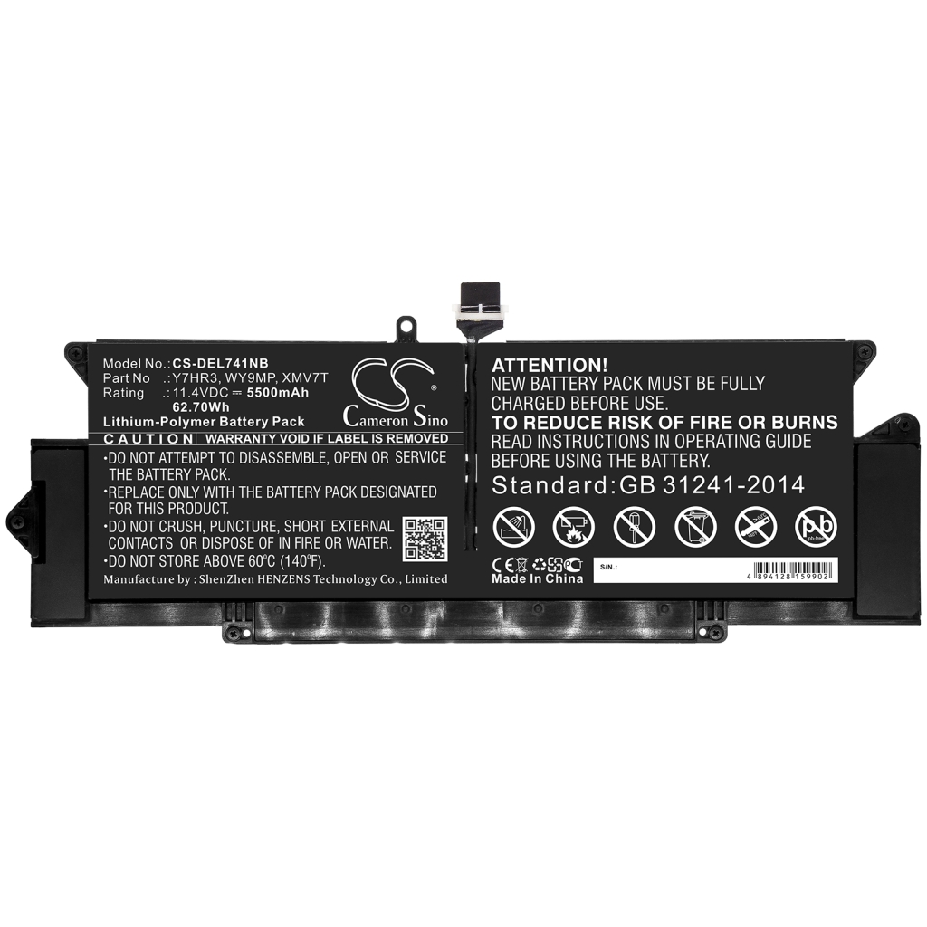 Batterie pour ordinateur portable DELL CS-DEL741NB