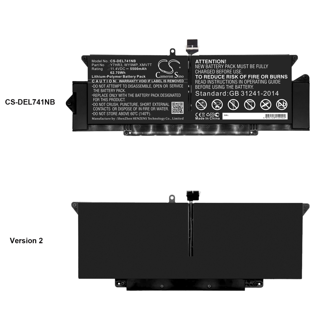 Batteries Remplace YJ9RP