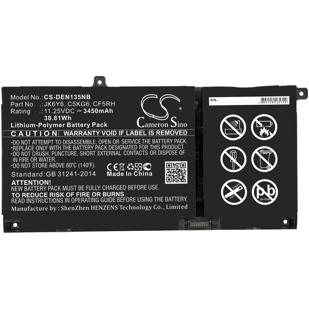 Batterie pour ordinateur portable DELL CS-DEN135NB