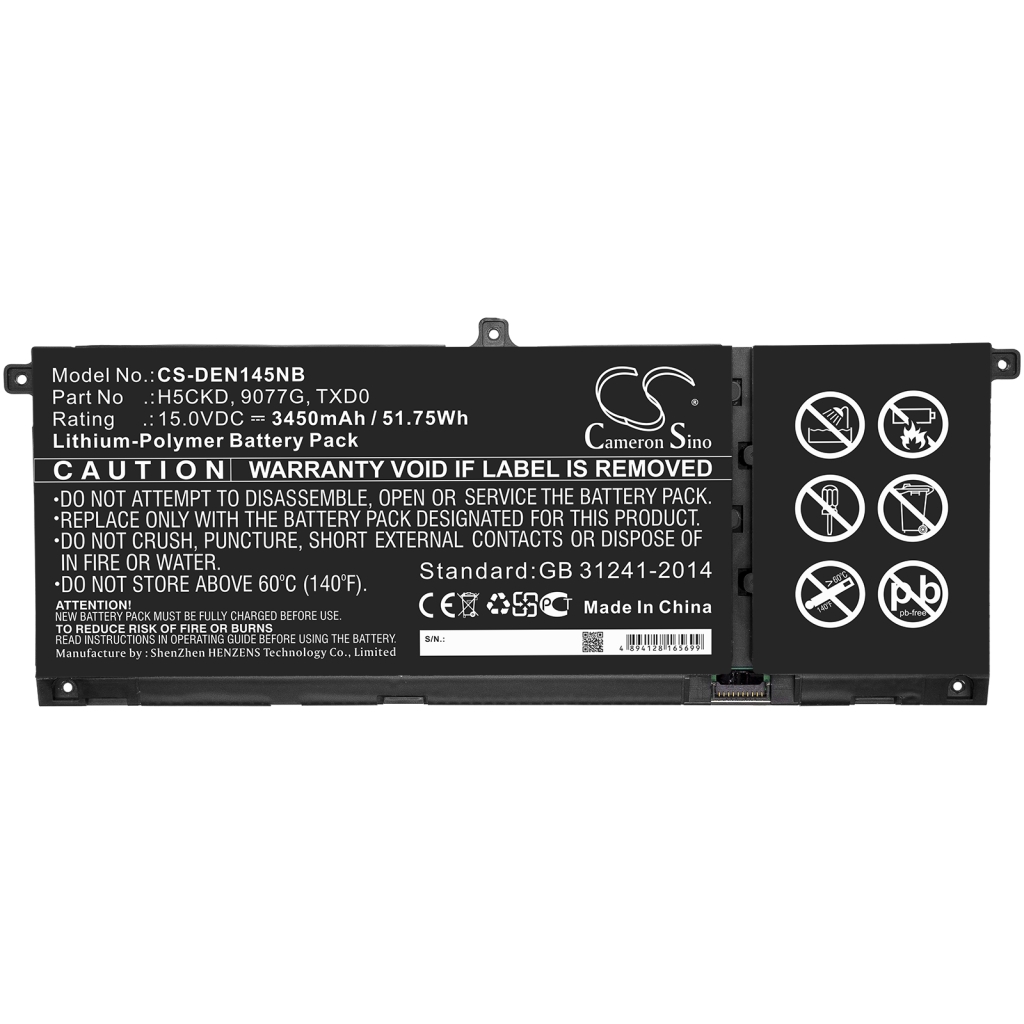 Batterie pour ordinateur portable DELL CS-DEN145NB