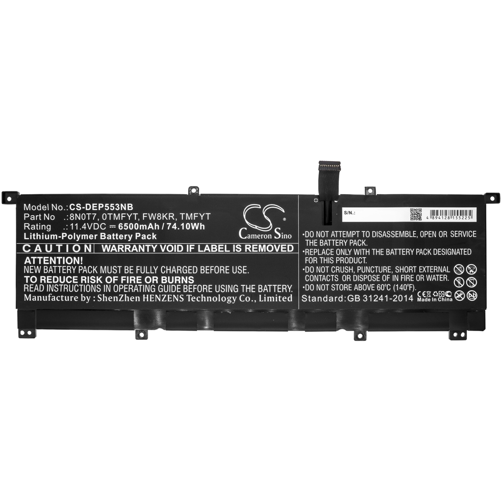 Batterie pour ordinateur portable DELL CS-DEP553NB