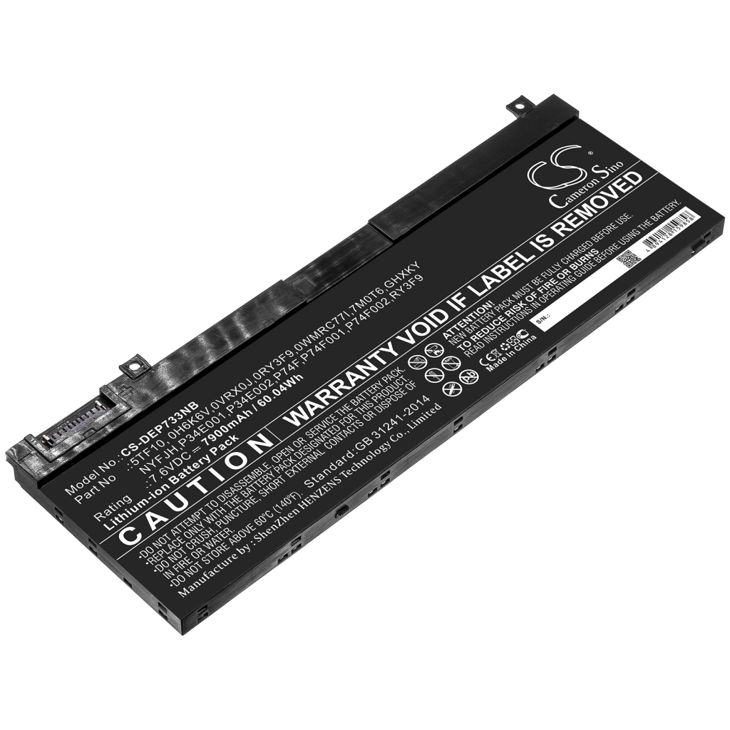 Battery Replaces 0RY3F9