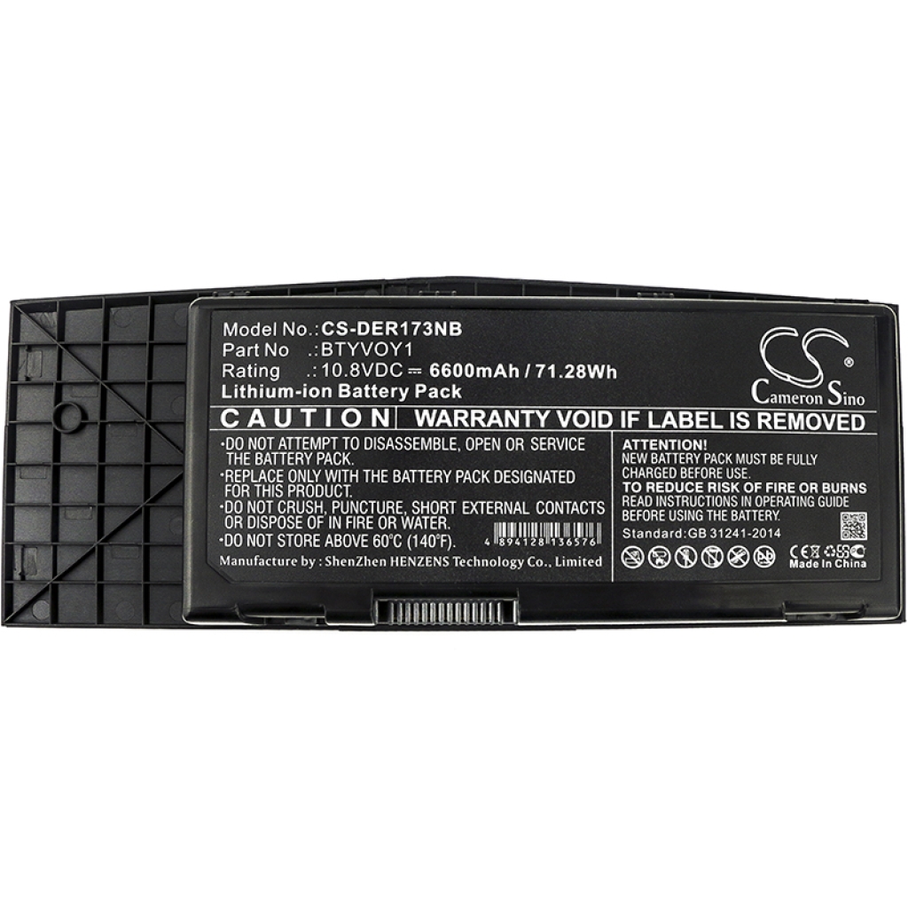 Batterie pour ordinateur portable DELL CS-DER173NB