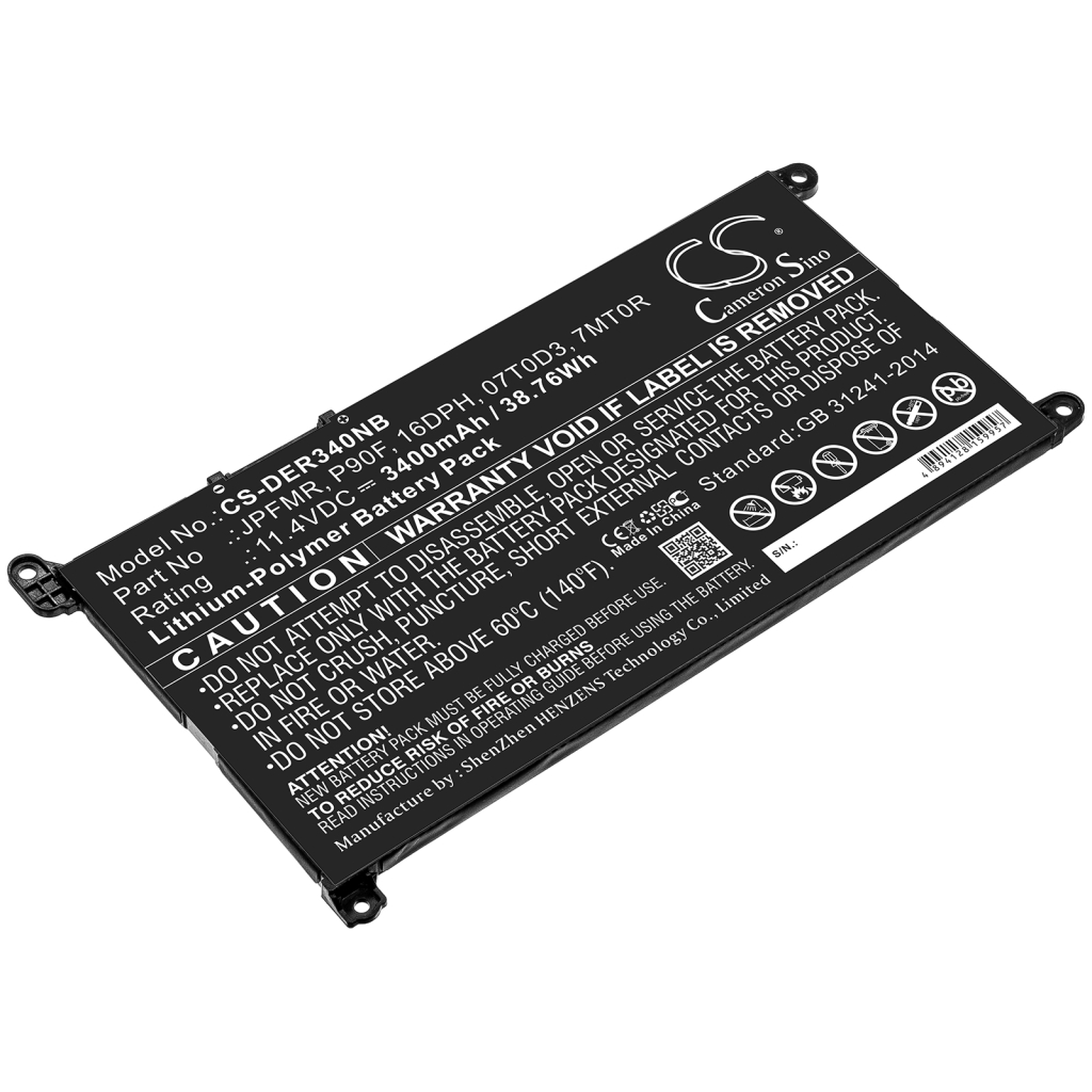 Batterie pour ordinateur portable DELL CS-DER340NB