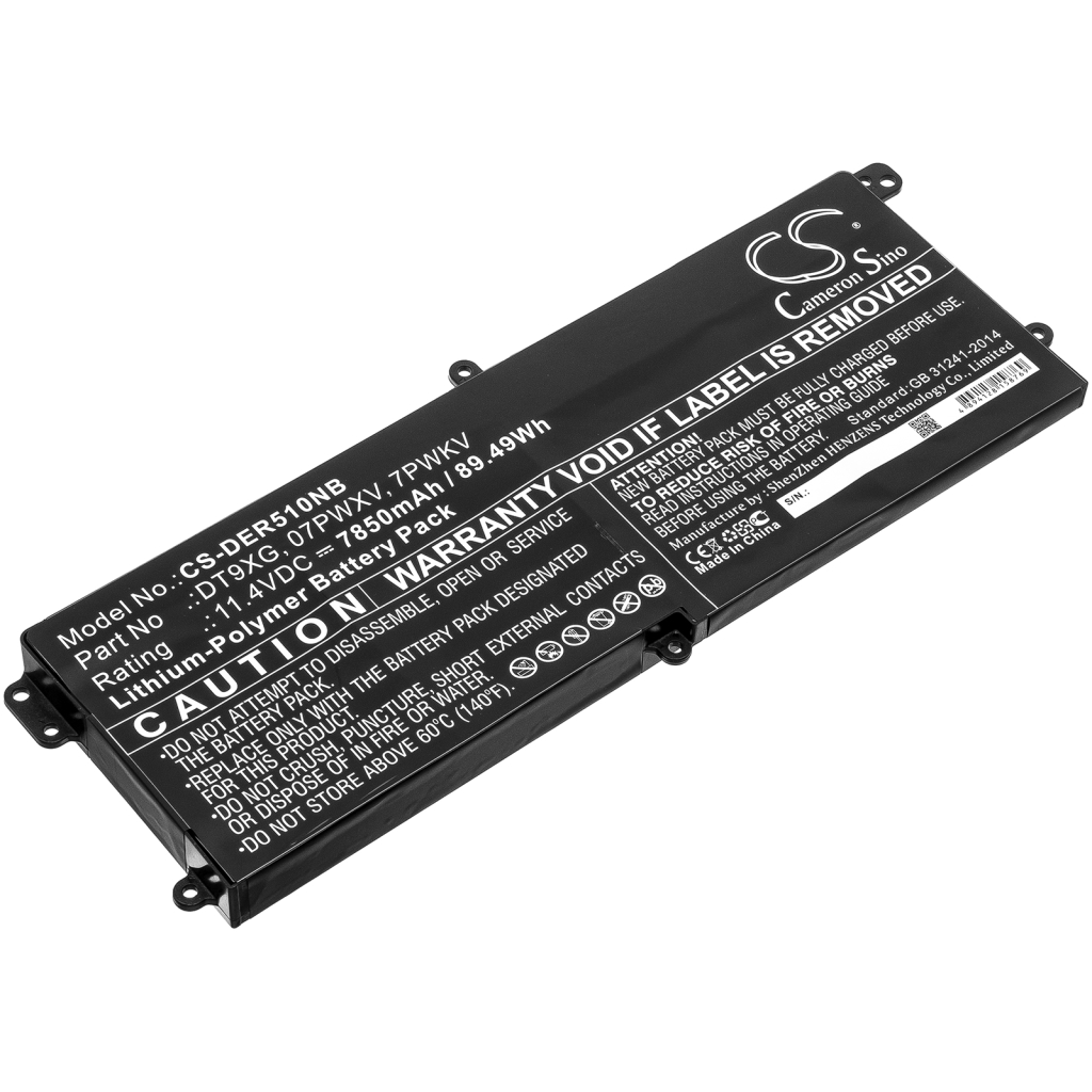 Batterie pour ordinateur portable DELL CS-DER510NB