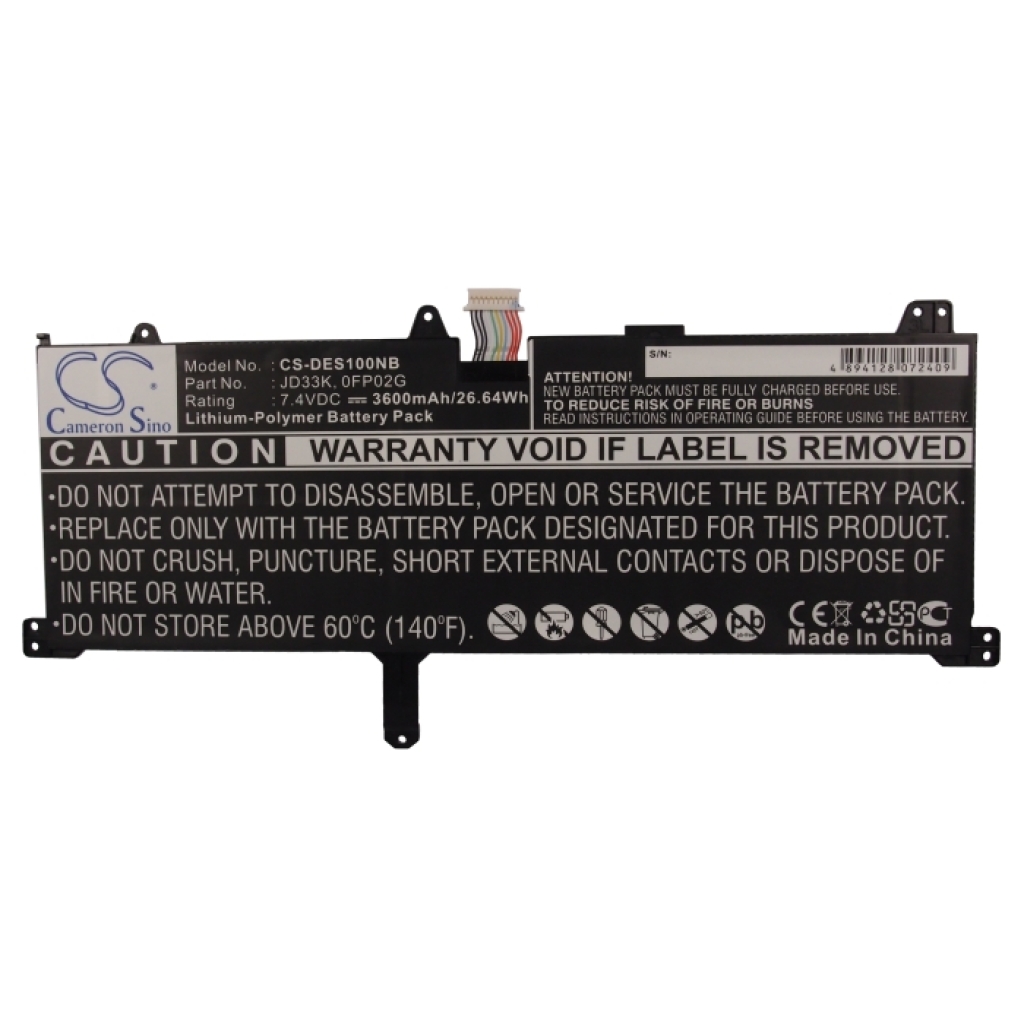 Batterie pour ordinateur portable DELL CS-DES100NB