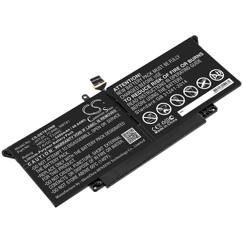 Batterie pour ordinateur portable DELL CS-DET810NB