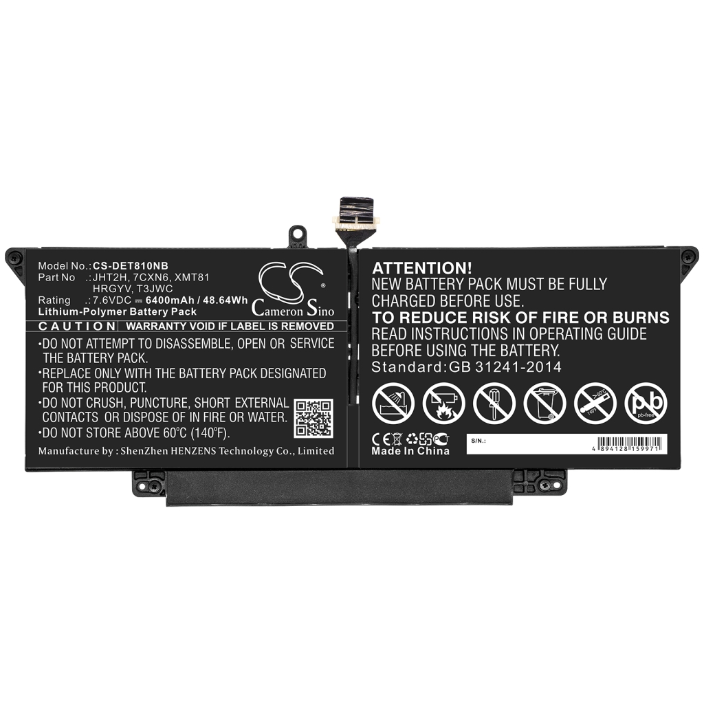 Batterie pour ordinateur portable DELL Latitude 7410 2-in-1