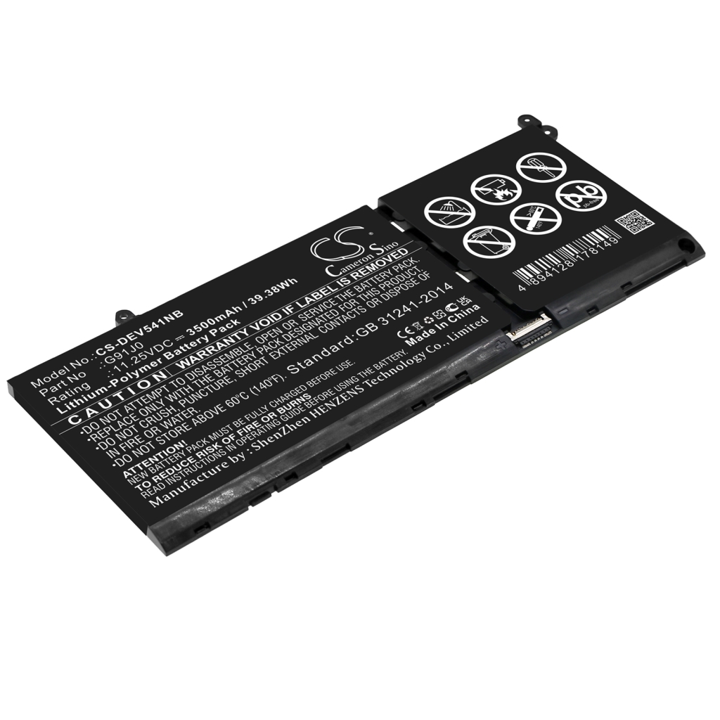 Compatible battery replacement for DELL G91J0