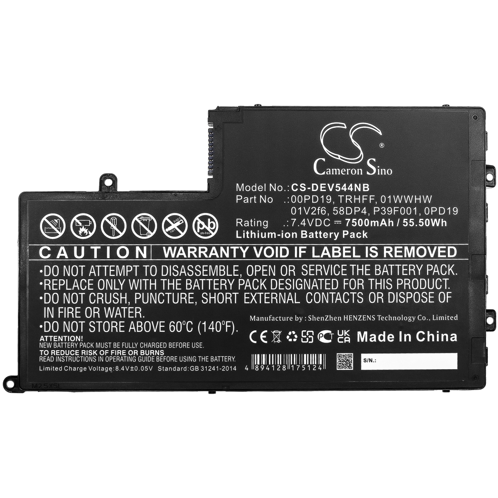 Batterie pour ordinateur portable DELL M5455D-1628B