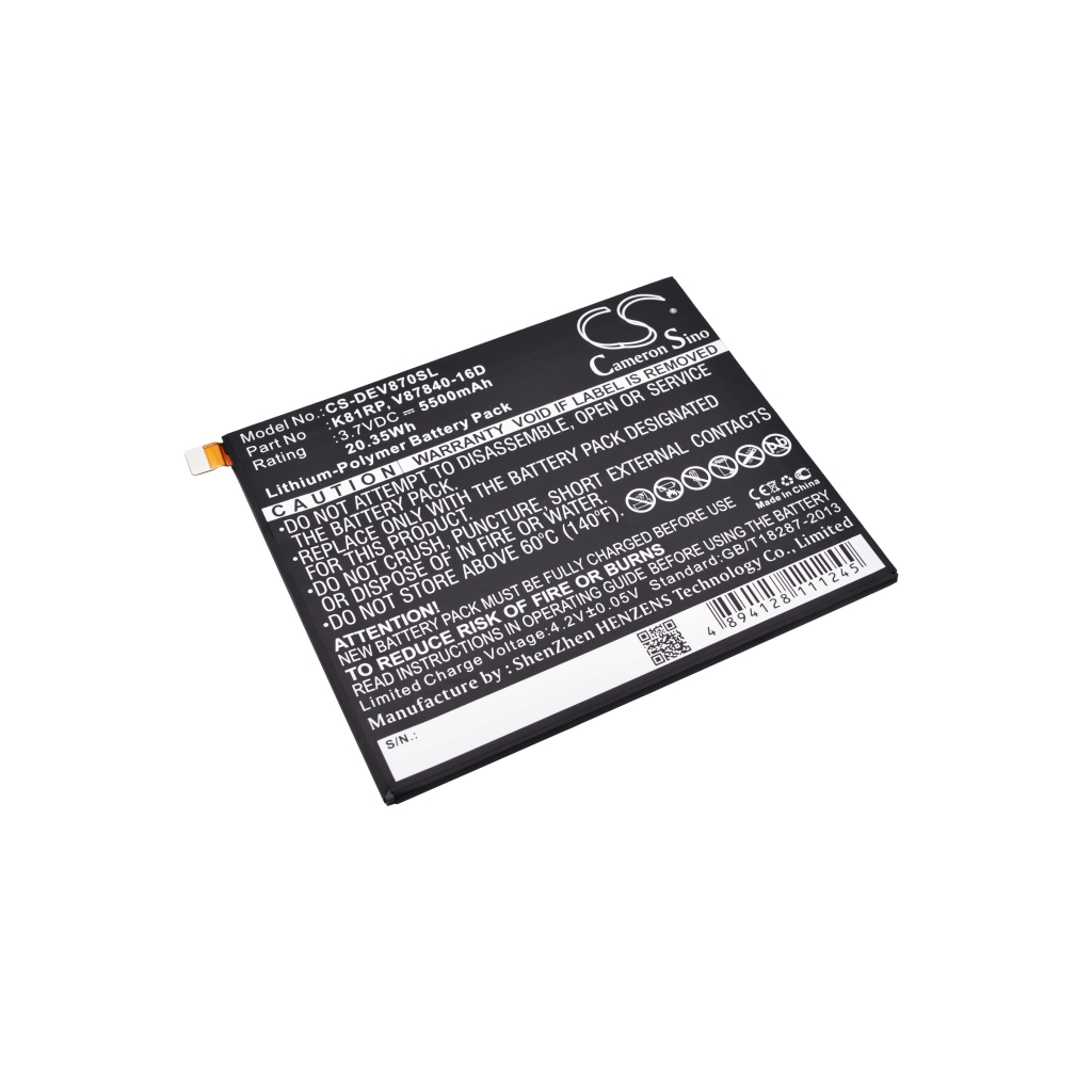 Tablette Batterie DELL CS-DEV870SL