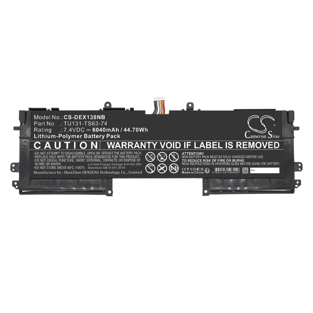 Notebook battery DELL CS-DEX138NB