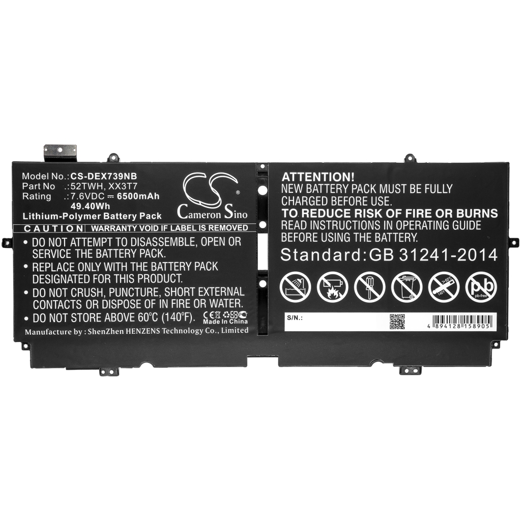 Notebook battery DELL CS-DEX739NB