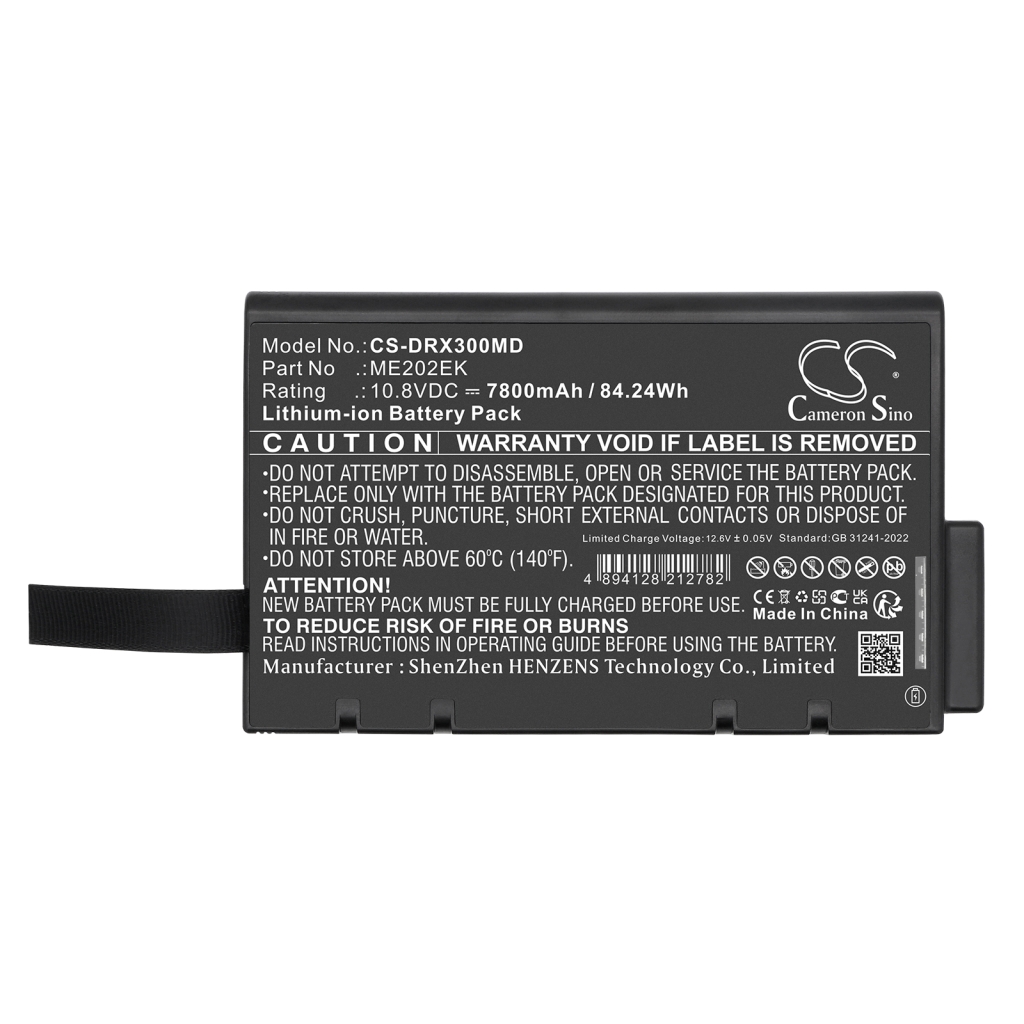 Remplacement de batterie compatible pour Drager ME202EK