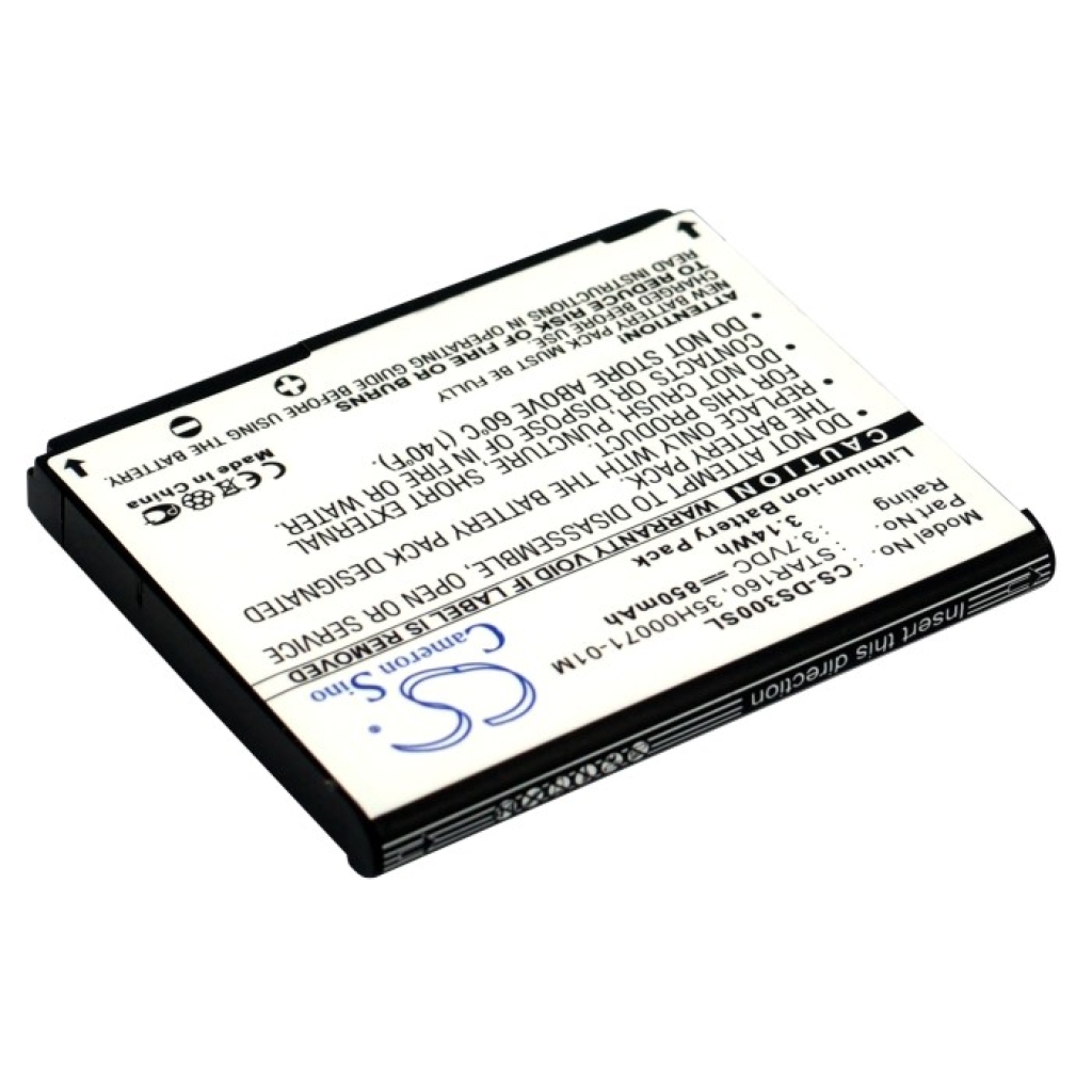 Compatible battery replacement for HTC STAR160