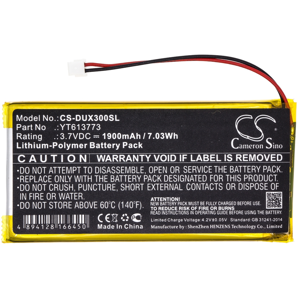 Compatible battery replacement for Xduoo YT613773