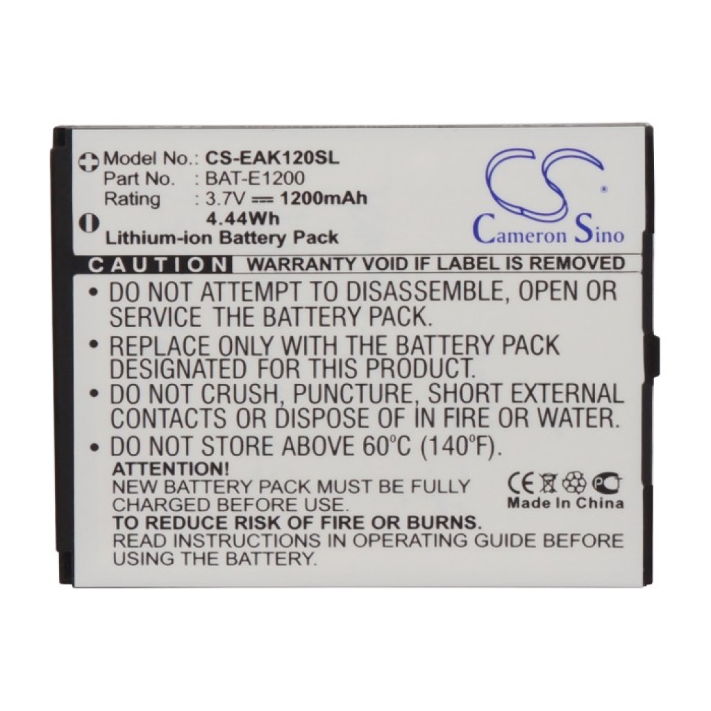 Battery Replaces BAT-E1200