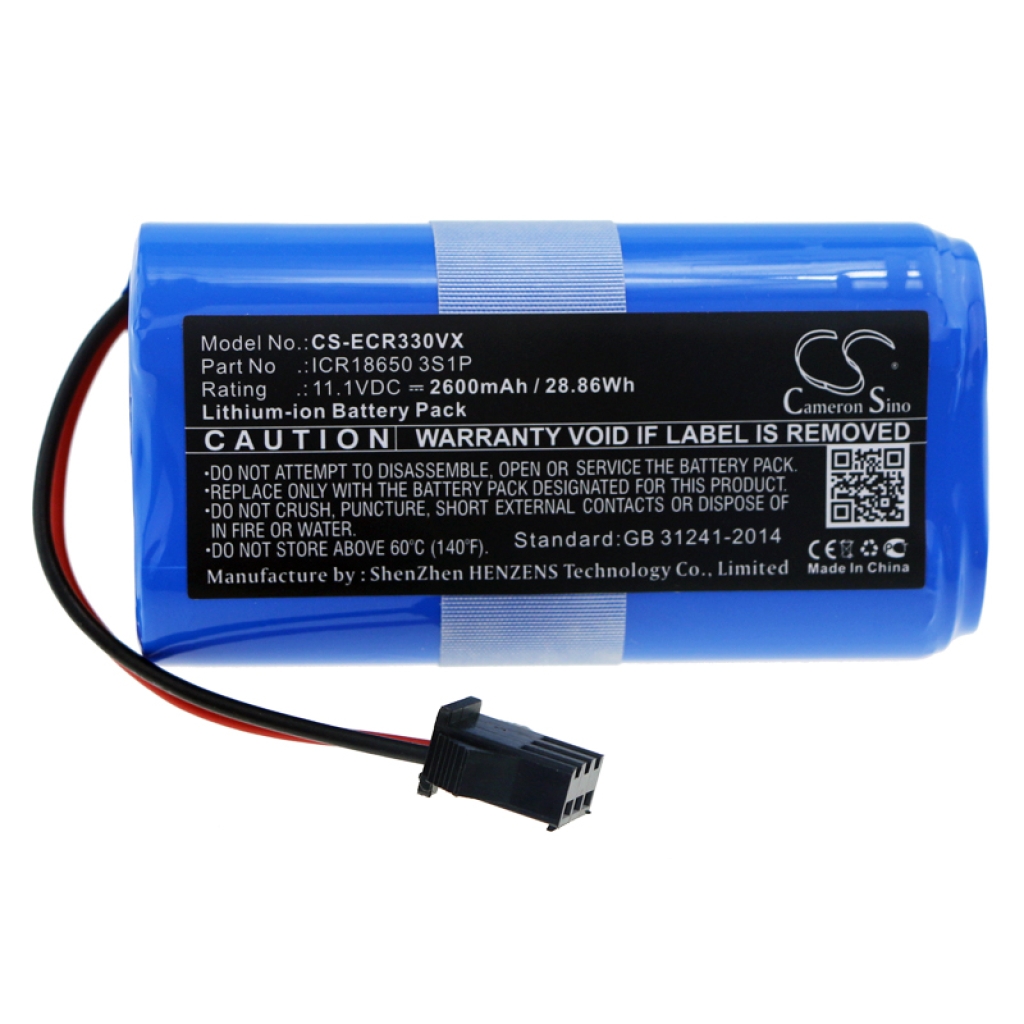 Compatible battery replacement for Ecovacs ICR18650 3S1P