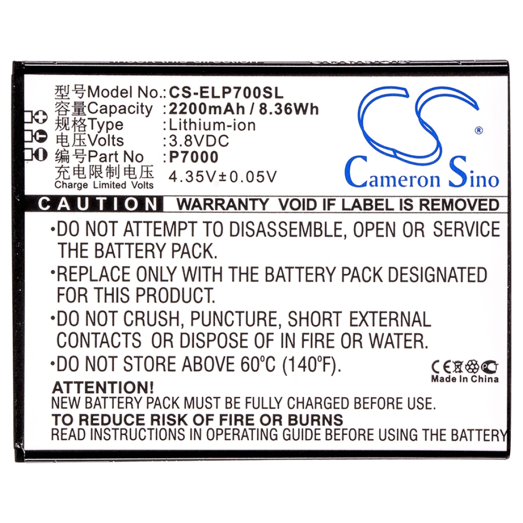 Compatible battery replacement for Elephone P7000