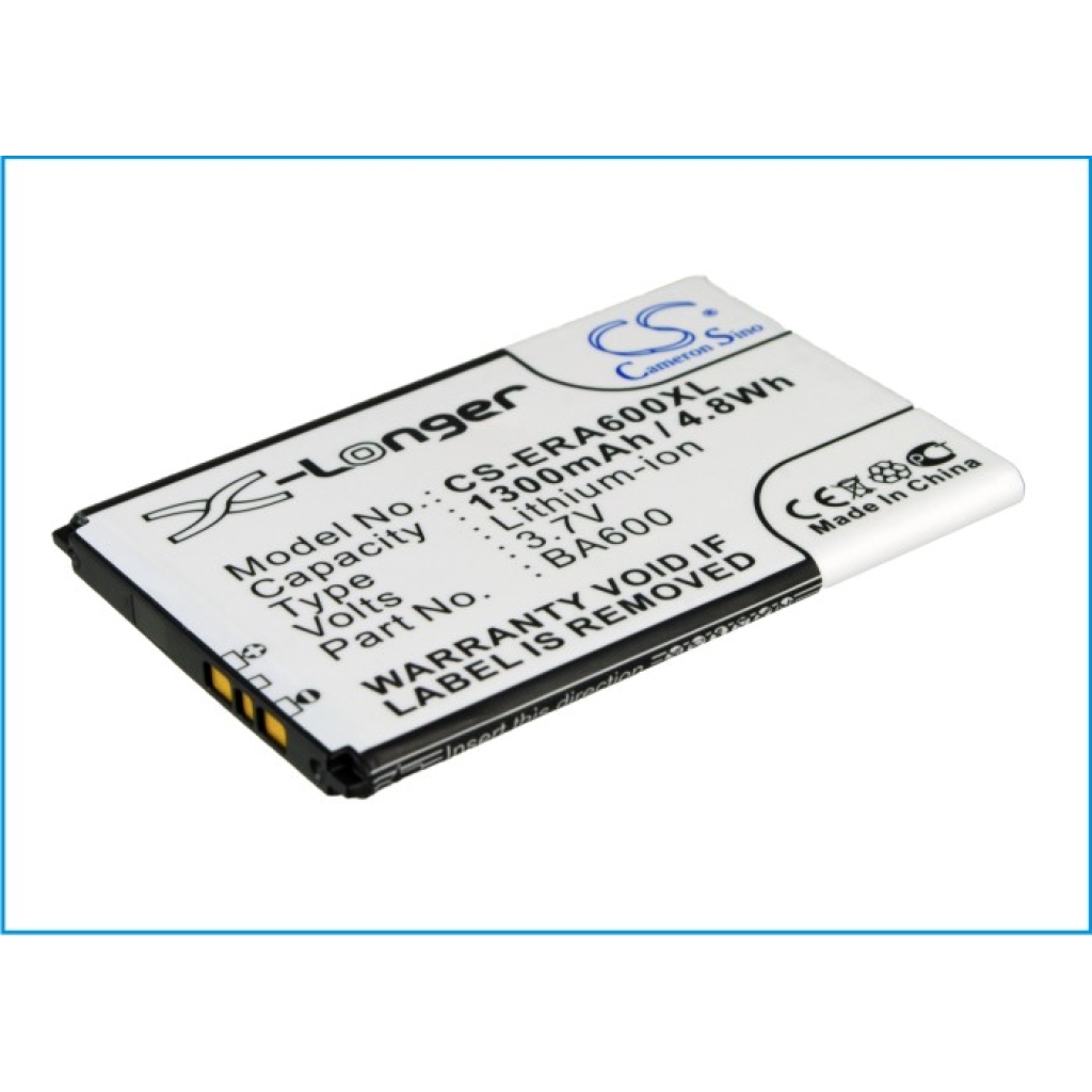 Compatible battery replacement for Sony Ericsson BA600