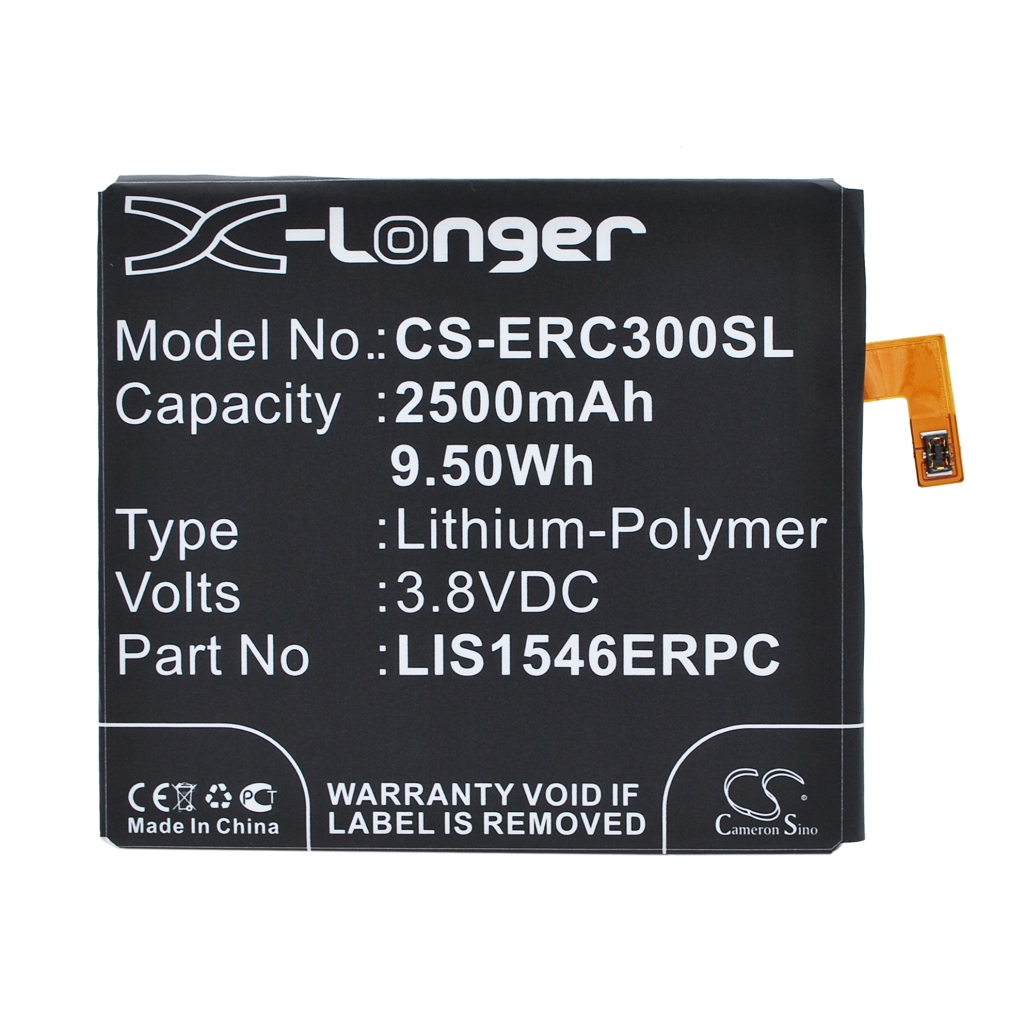 Compatible battery replacement for Sony Ericsson LIS1546ERPC