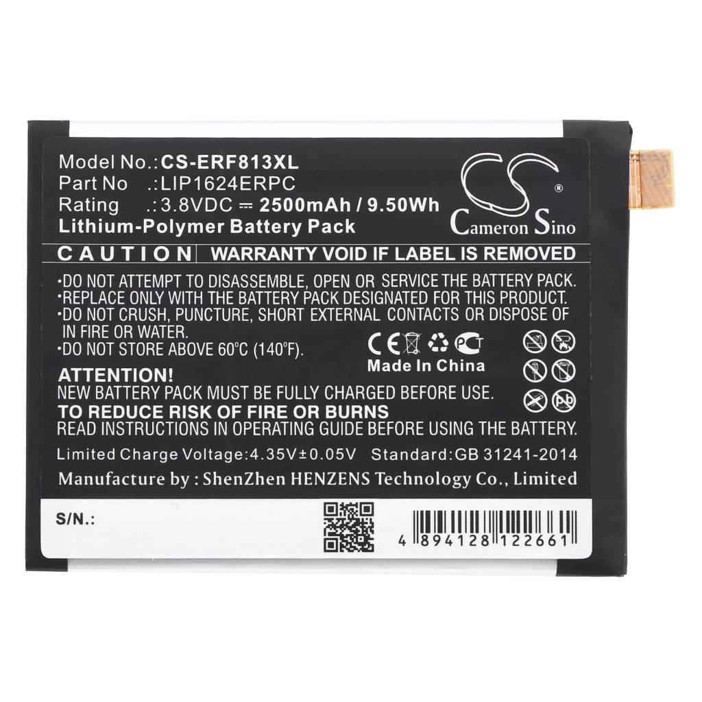 Batterie de téléphone portable Sony CS-ERF813XL