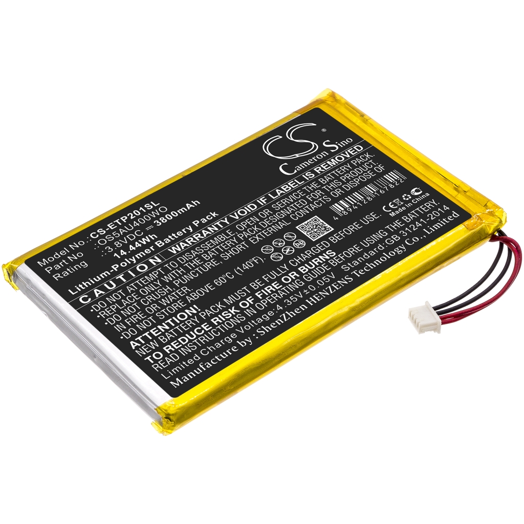 Compatible battery replacement for Enspert OS5AU400WO