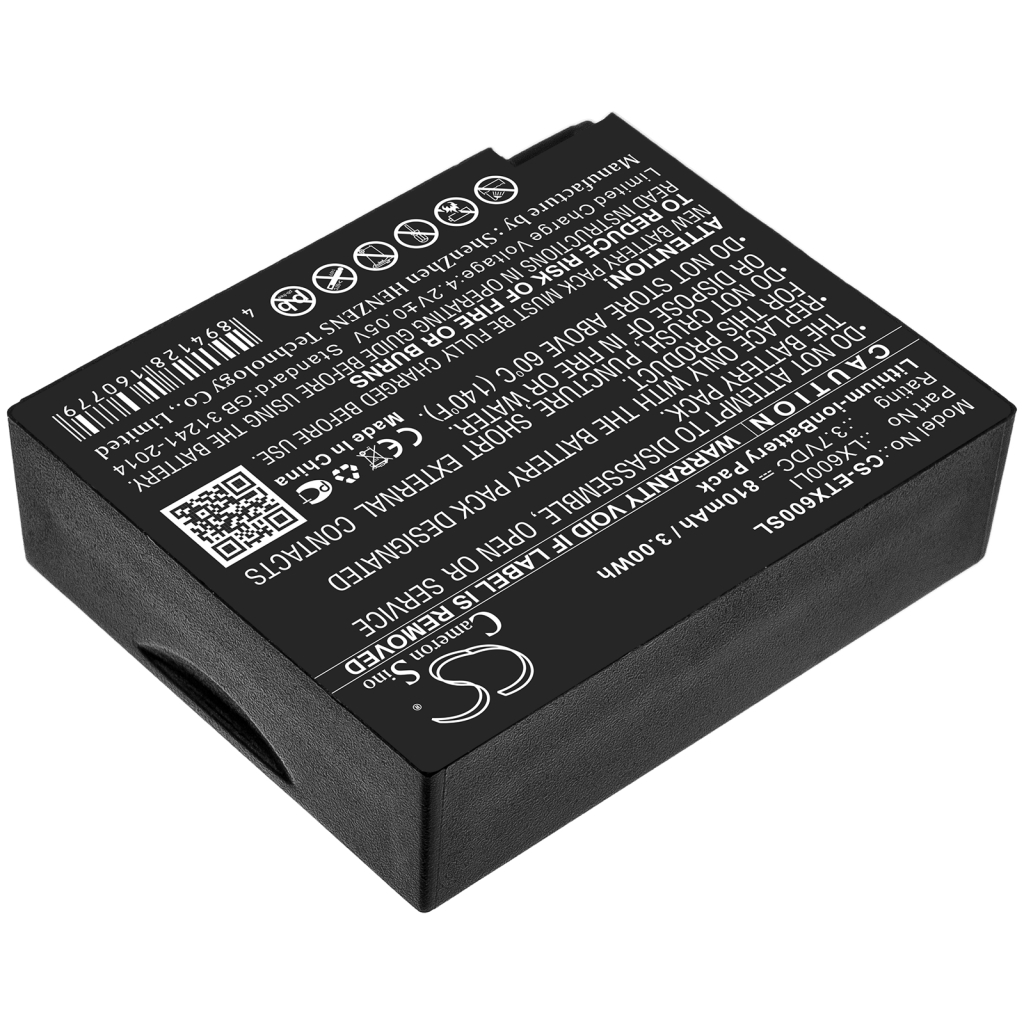 Compatible battery replacement for Eartec LX600LI