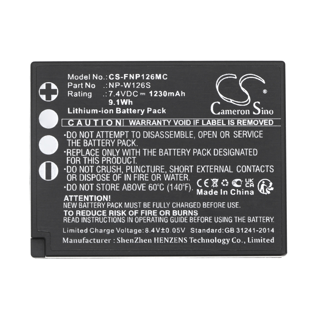 Battery Replaces NP-W126S