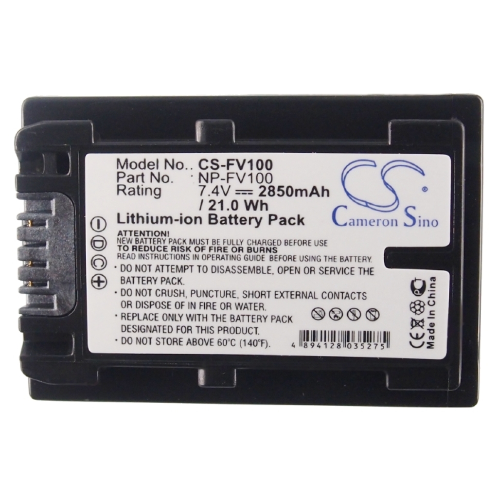 Batterie de l'appareil photo Sony HDR-CX550VE