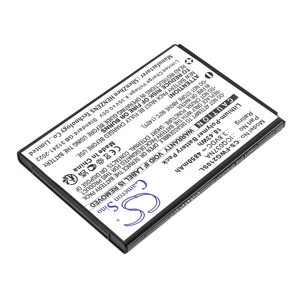 Compatible battery replacement for Franklin ICQ037NA