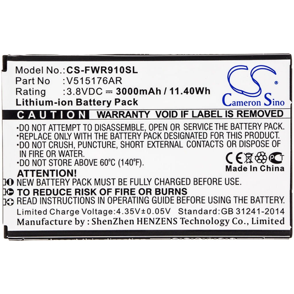 Batteries Batterie Hotspot CS-FWR910SL