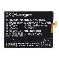 Compatible battery replacement for BLU BL-N2000B