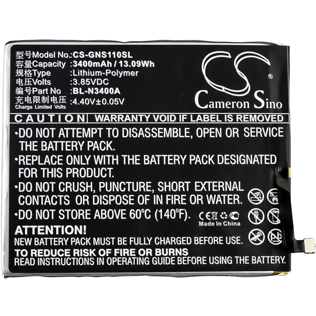 Batterie de téléphone portable GIONEE CS-GNS110SL