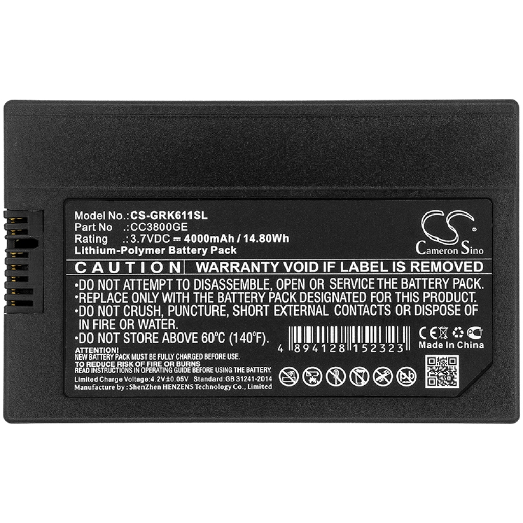 Remplacement de batterie compatible pour GE CC3800GE